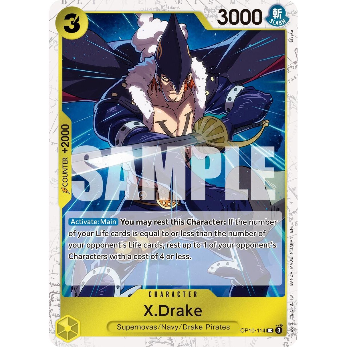 Image for X.Drake (Pirate Foil) (OP10-114) (PRB-02) - One Piece Card Game