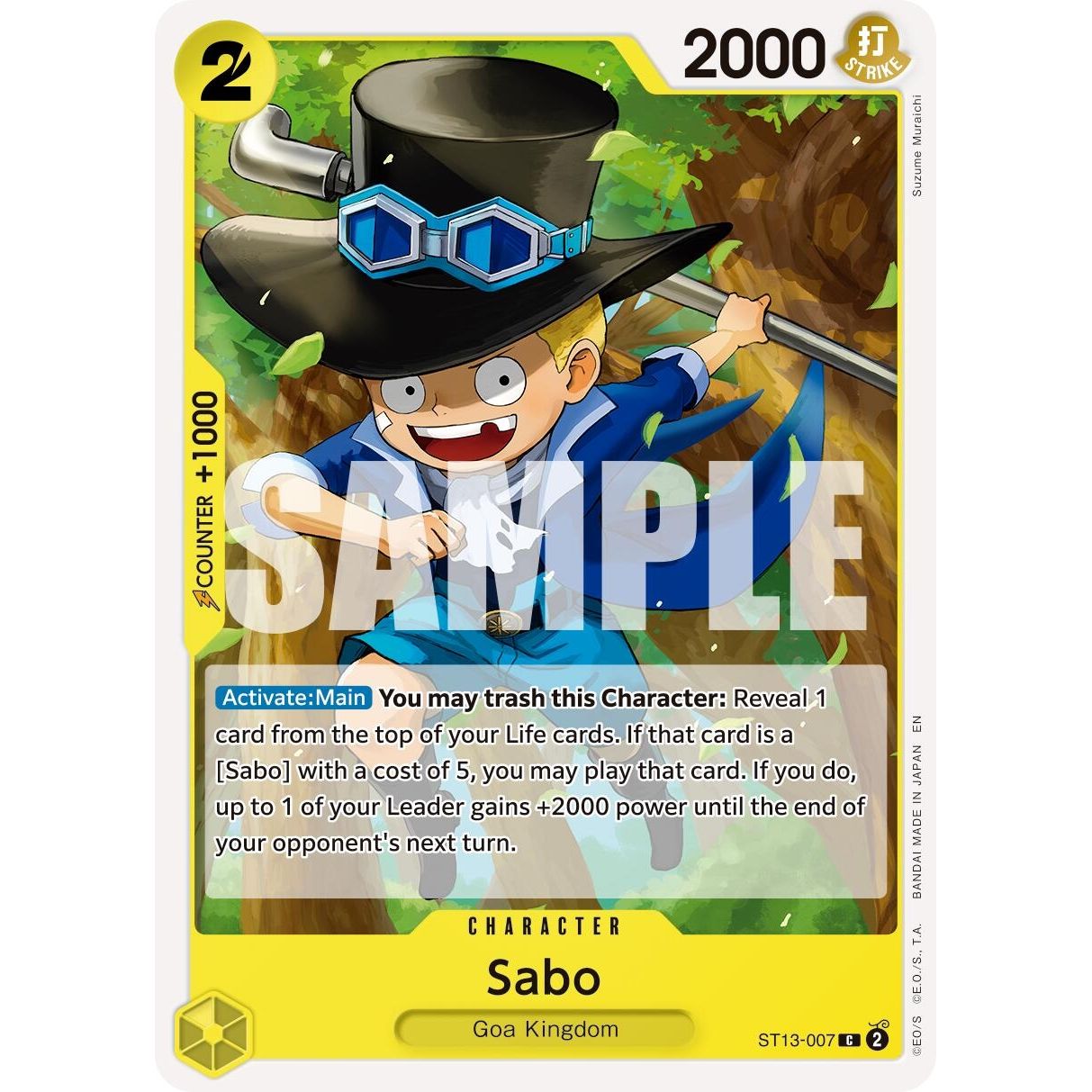 Image for Sabo - ST13-007 (Reprint) (ST13-007) (PRB-02) - One Piece Card Game
