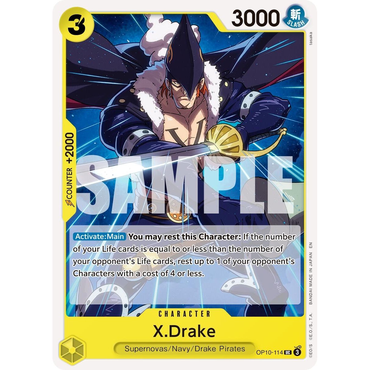 Image for X.Drake (Reprint) (OP10-114) (PRB-02) - One Piece Card Game