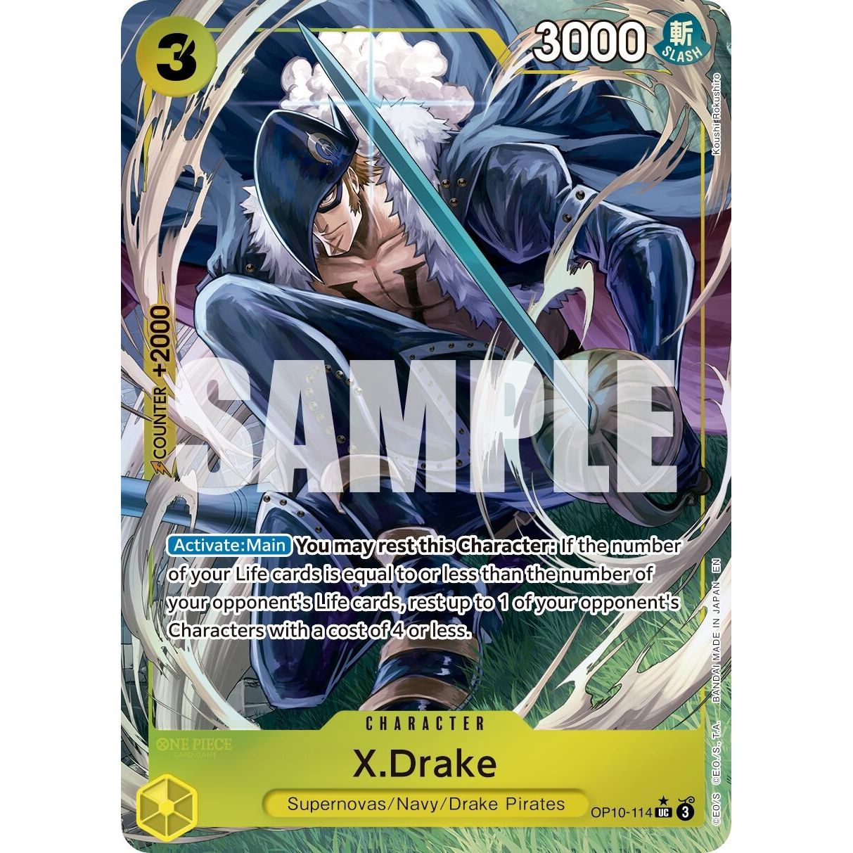 Image for X.Drake (Alternate Art) (OP10-114) (PRB-02) - One Piece Card Game