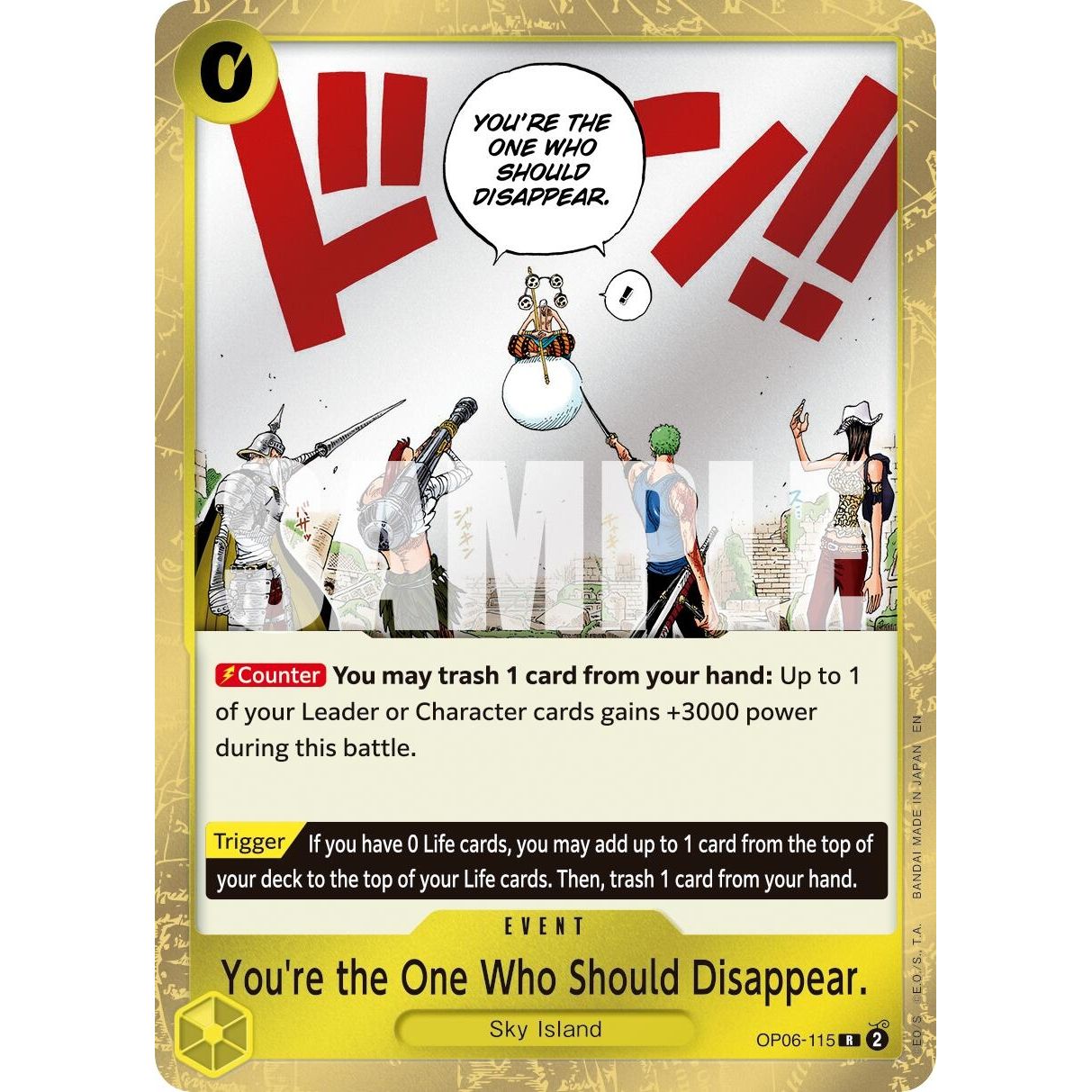 Image for You're the One Who Should Disappear (Reprint) (OP06-115) (PRB-02) - One Piece Card Game