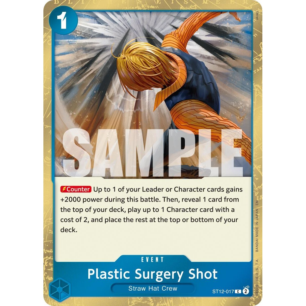Image for Plastic Surgery Shot - ST12-017 (Pirate Foil) (ST12-017) (PRB-02) - One Piece Card Game