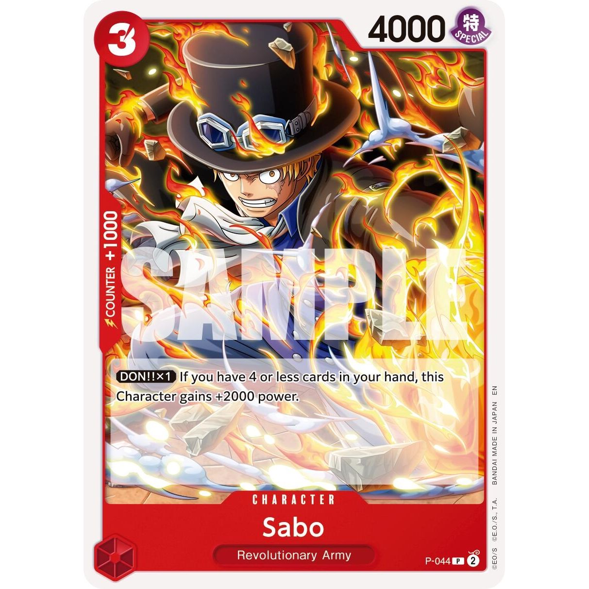 Image for Sabo - P-044 (Reprint) (P-044) (PRB-02) - One Piece Card Game
