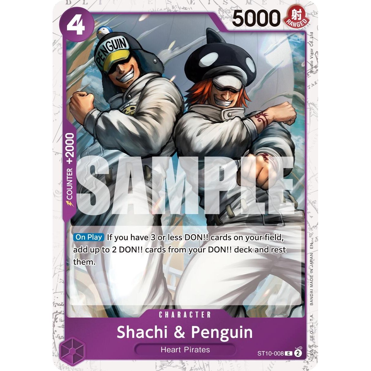 Image for Shachi & Penguin (Pirate Foil) (ST10-008) (PRB-02) - One Piece Card Game