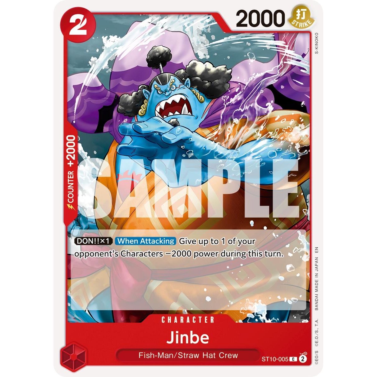 Image for Jinbe - ST10-005 (Reprint) (ST10-005) (PRB-02) - One Piece Card Game