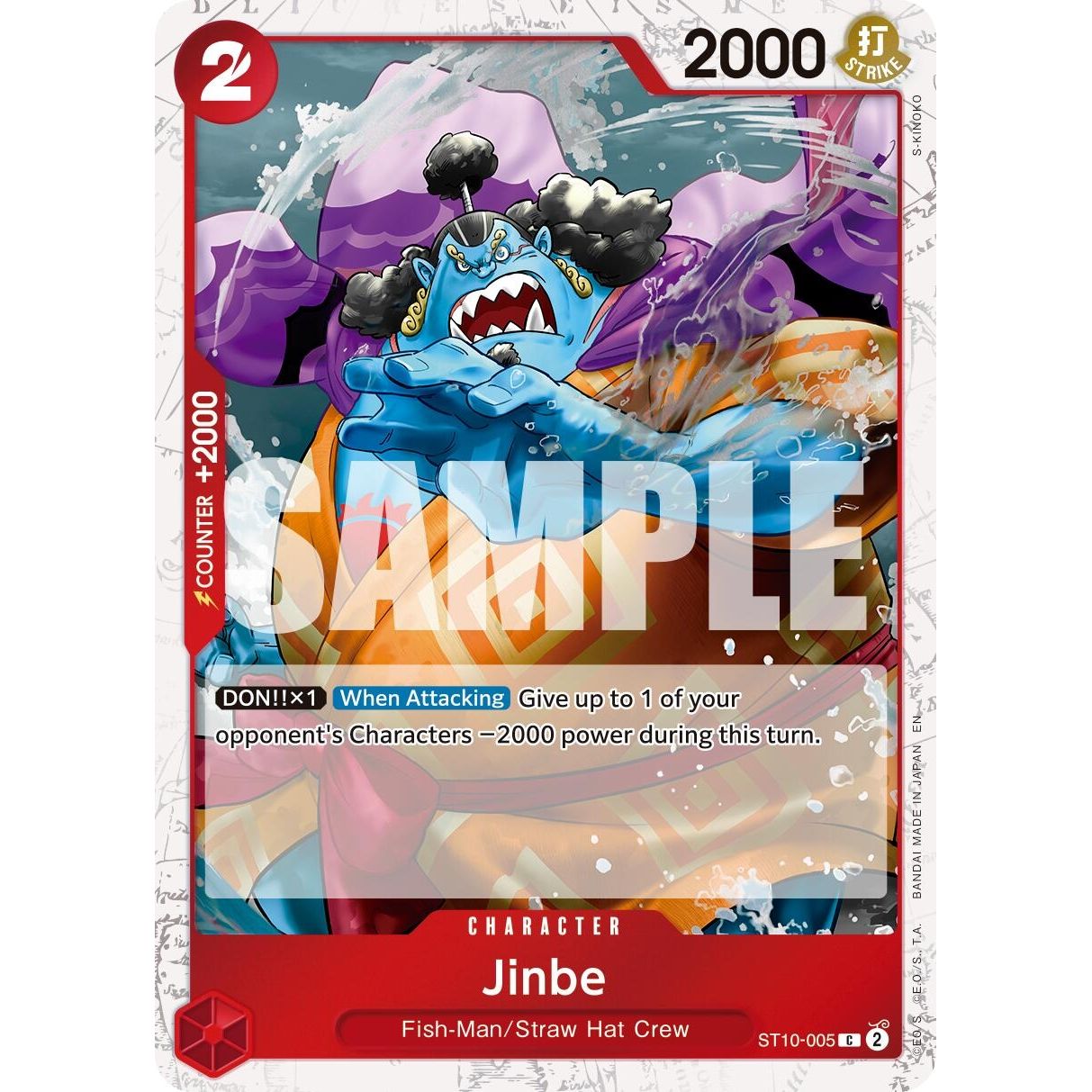 Image for Jinbe - ST10-005 (Pirate Foil) (ST10-005) (PRB-02) - One Piece Card Game