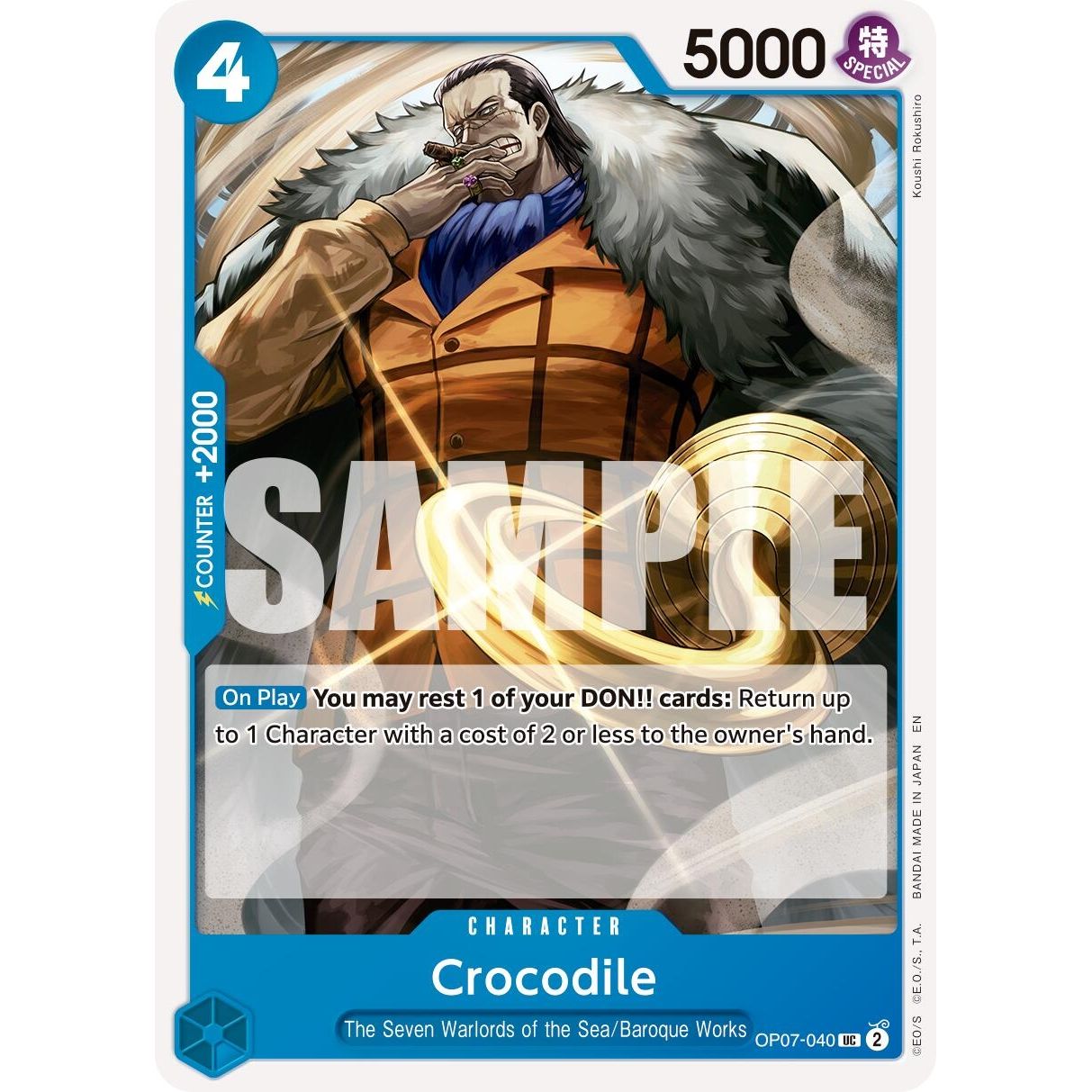Image for Crocodile - OP07-040 (Reprint) (OP07-040) (PRB-02) - One Piece Card Game