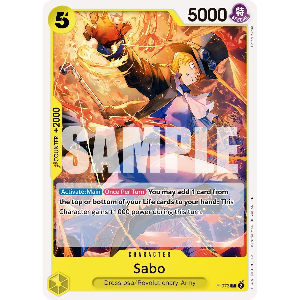 Image for Sabo - P-073 (Reprint) (P-073) (PRB-02) - One Piece Card Game
