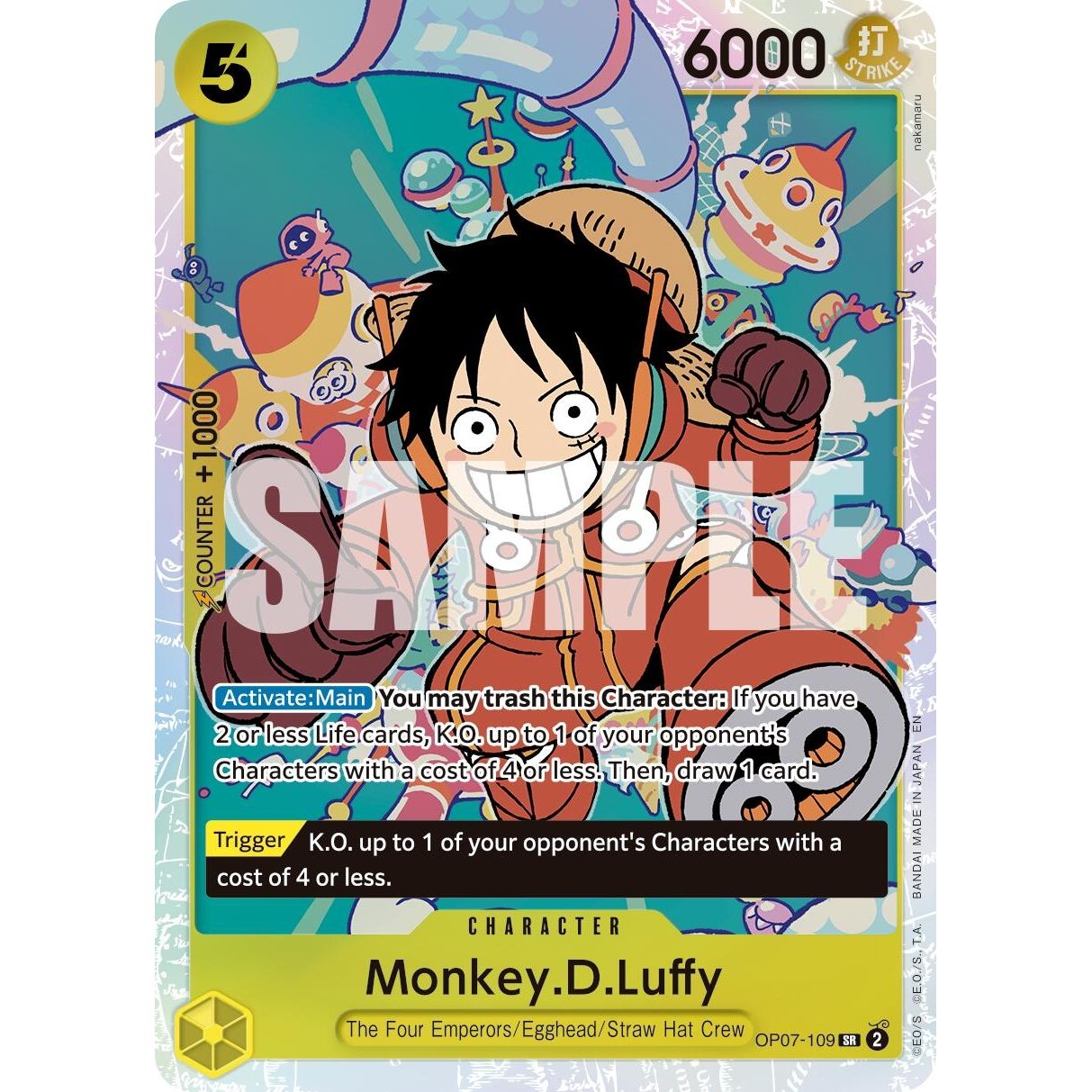 Image for Monkey.D.Luffy - OP07-109 (Reprint) (OP07-109) (PRB-02) - One Piece Card Game