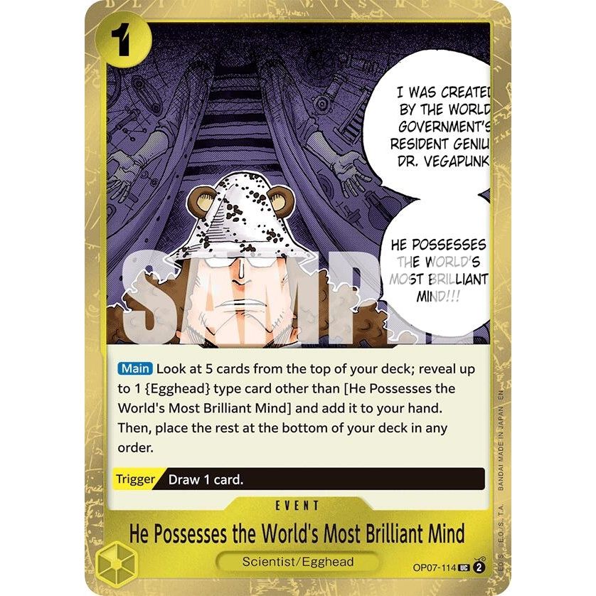 Image for He Possesses the World's Most Brilliant Mind (Pirate Foil) (OP07-114) (PRB-02) - One Piece Card Game