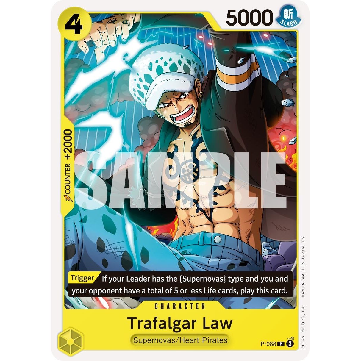 Image for Trafalgar Law -  P-088 (Reprint) (P-088) (PRB-02) - One Piece Card Game