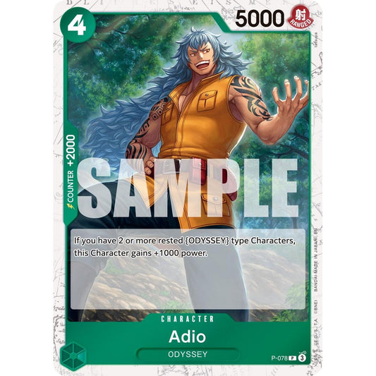 Image for Adio (Pirate Foil) (P-078) (PRB-02) - One Piece Card Game