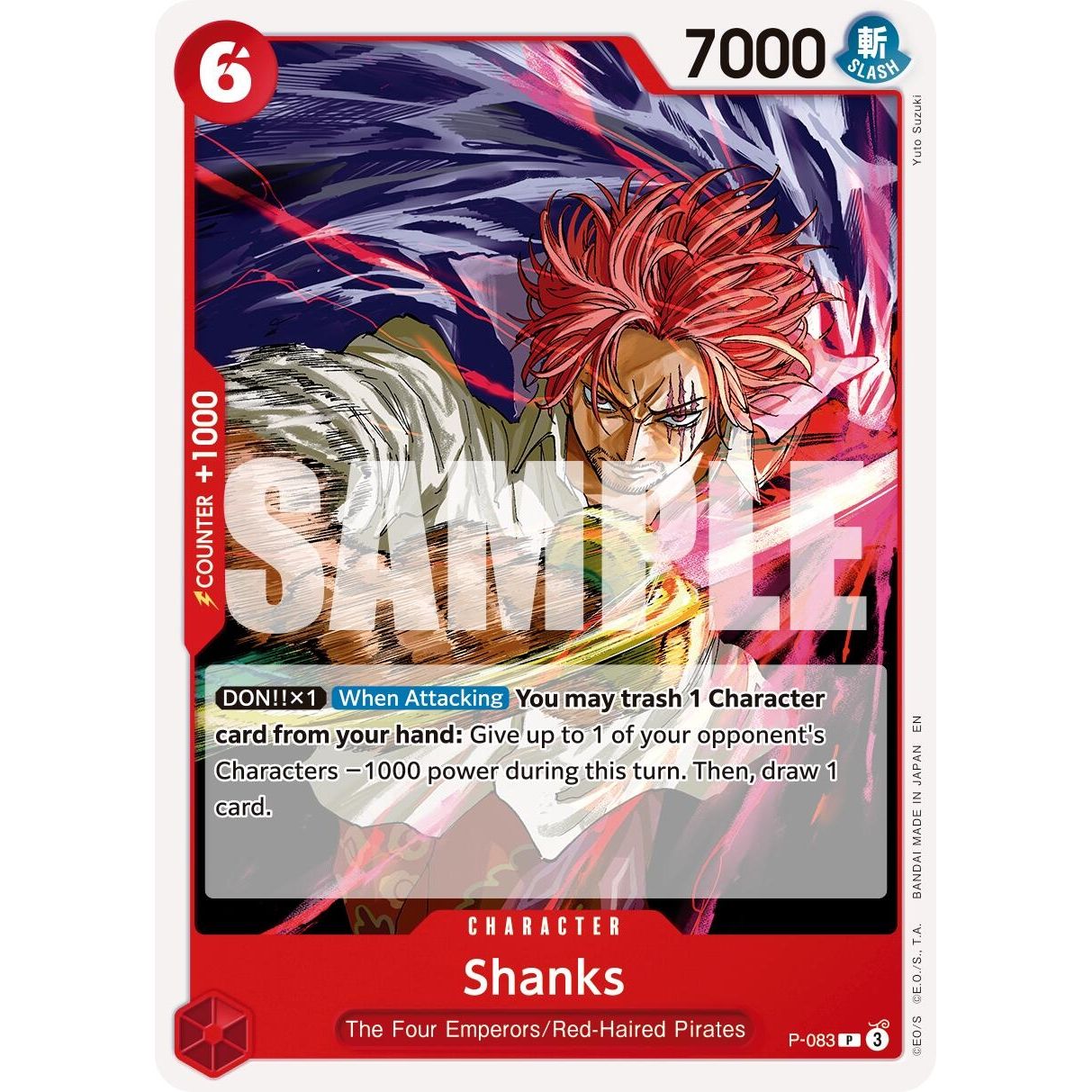 Image for Shanks - P-083 (Reprint) (P-083) (PRB-02) - One Piece Card Game