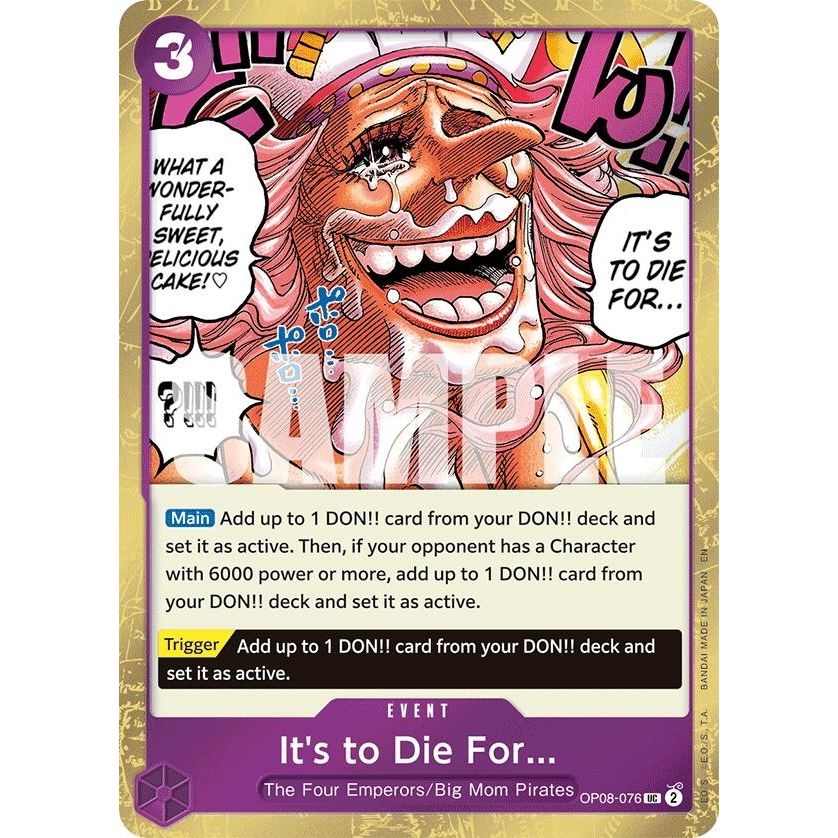 Image for It's to Die For (Pirate Foil) (OP08-076) (PRB-02) - One Piece Card Game