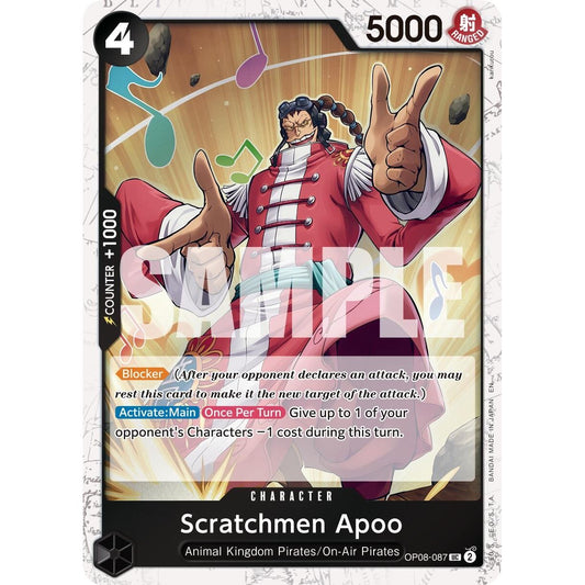 Image for Scratchmen Apoo - OP08-087 (Pirate Foil) (OP08-087) (PRB-02) - One Piece Card Game