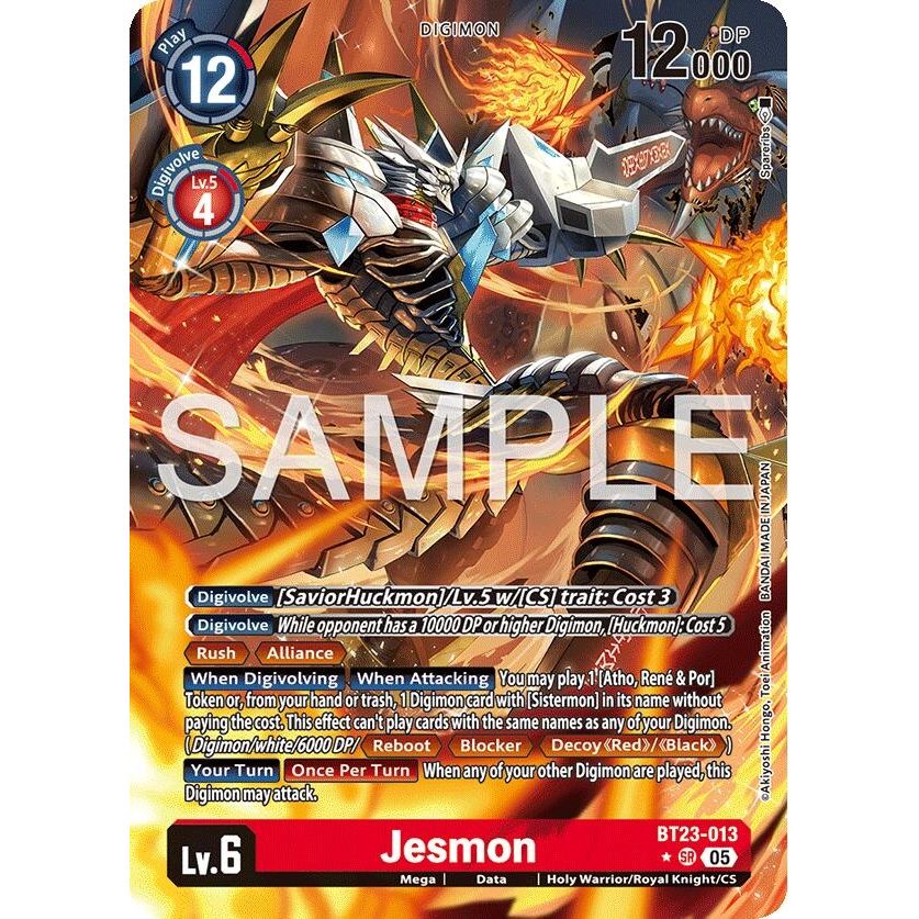Image for Jesmon (Alternate Art) (BT23-013 SR) (BT-23) - Digimon Card Game