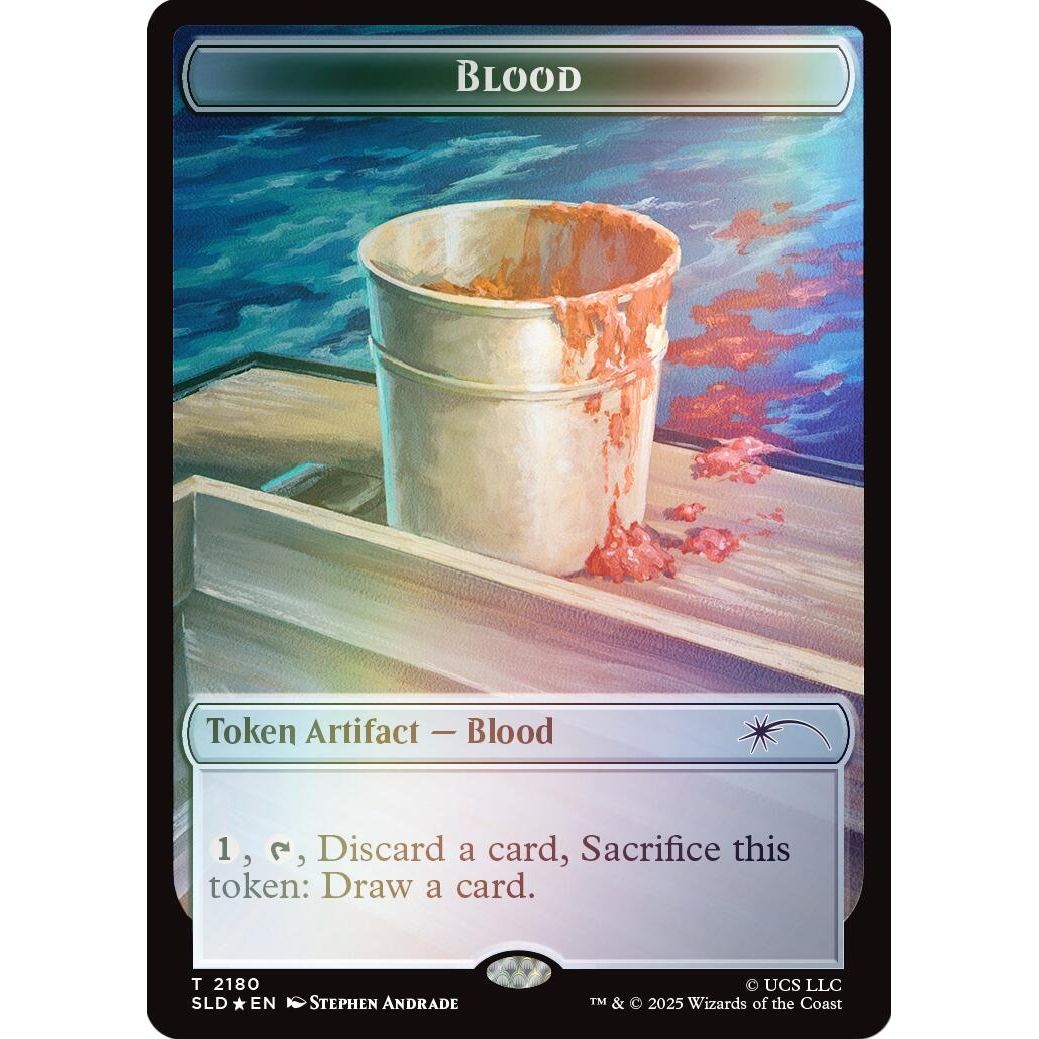 Image for Blood Token (Rainbow Foil) (2180) (SLD) - Magic: The Gathering