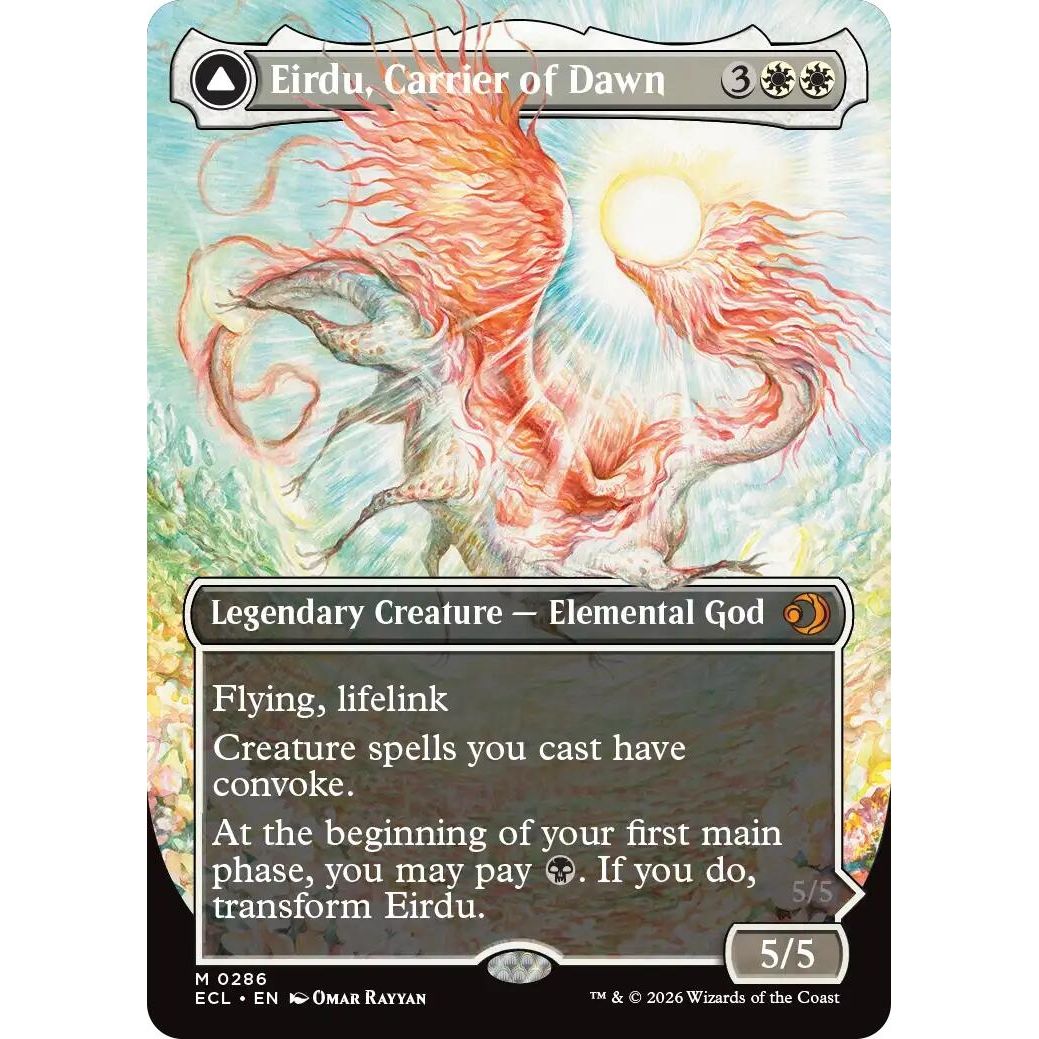 Image for Eirdu, Carrier of Dawn (Borderless) (286) (ECL) - Magic: The Gathering