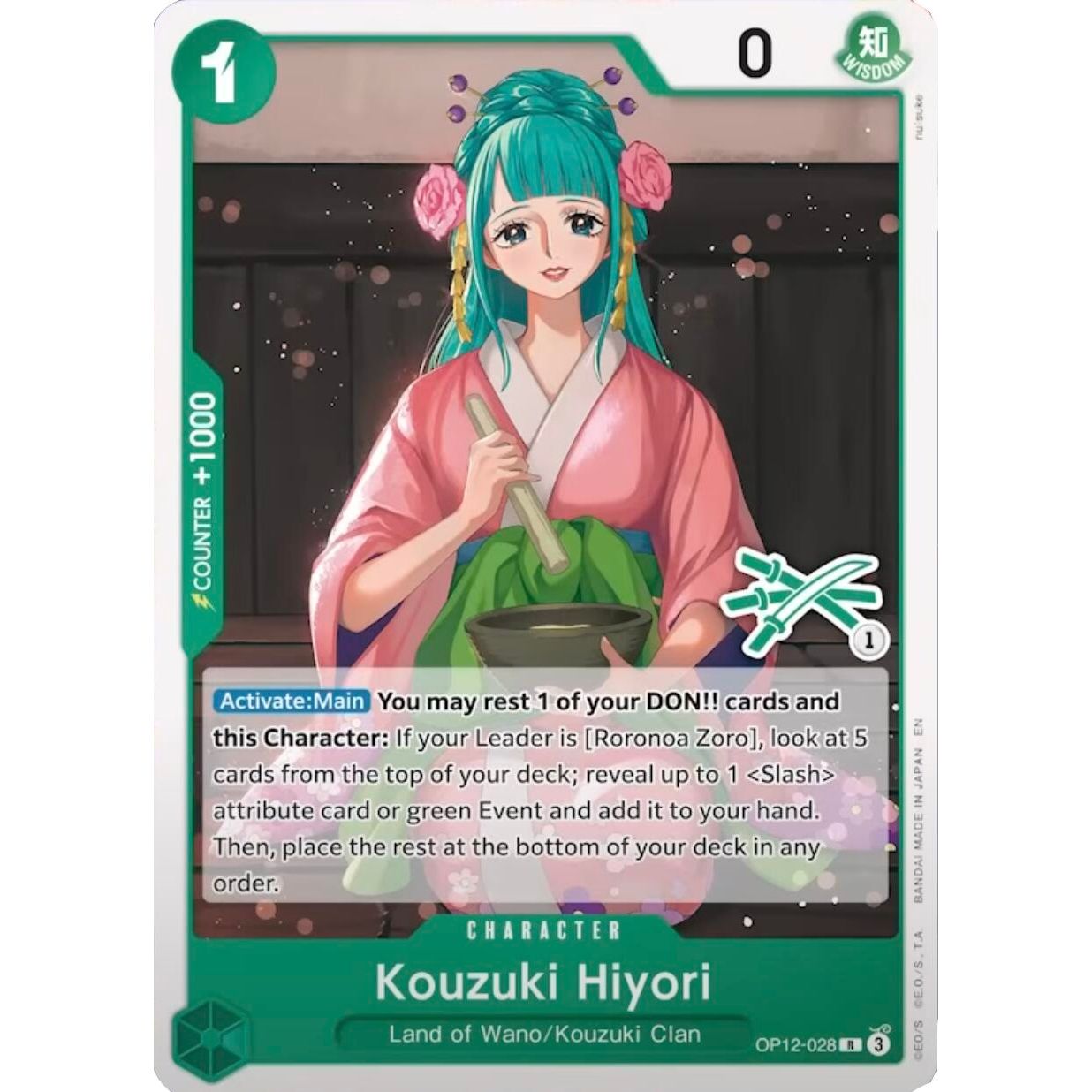 Image for Kouzuki Hiyori (Zoro Deck) (OP12-028) (LT-01) - One Piece Card Game