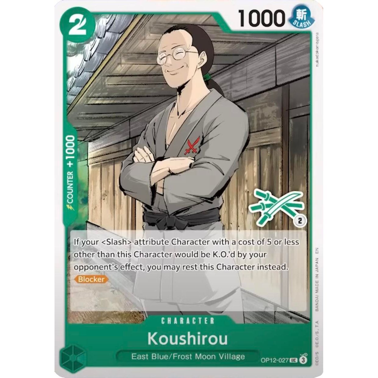 Image for Koushirou (Zoro Deck) (OP12-027) (LT-01) - One Piece Card Game