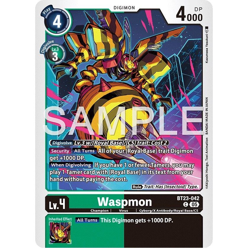 Image for Waspmon (BT23-042 C) (BT-23) - Digimon Card Game