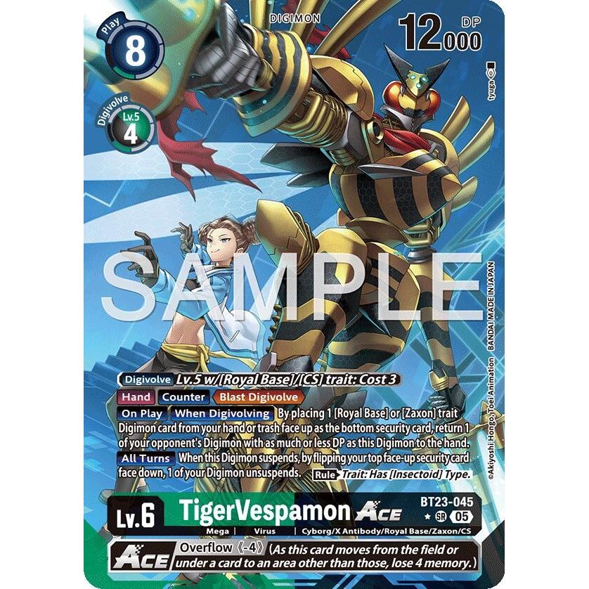 Image for TigerVespamon ACE (Alternate Art) (BT23-045 SR) (BT-23) - Digimon Card Game