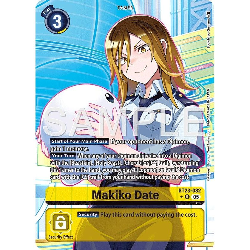 Image for Makiko Date (Alternate Art) (BT23-082 U) (BT-23) - Digimon Card Game