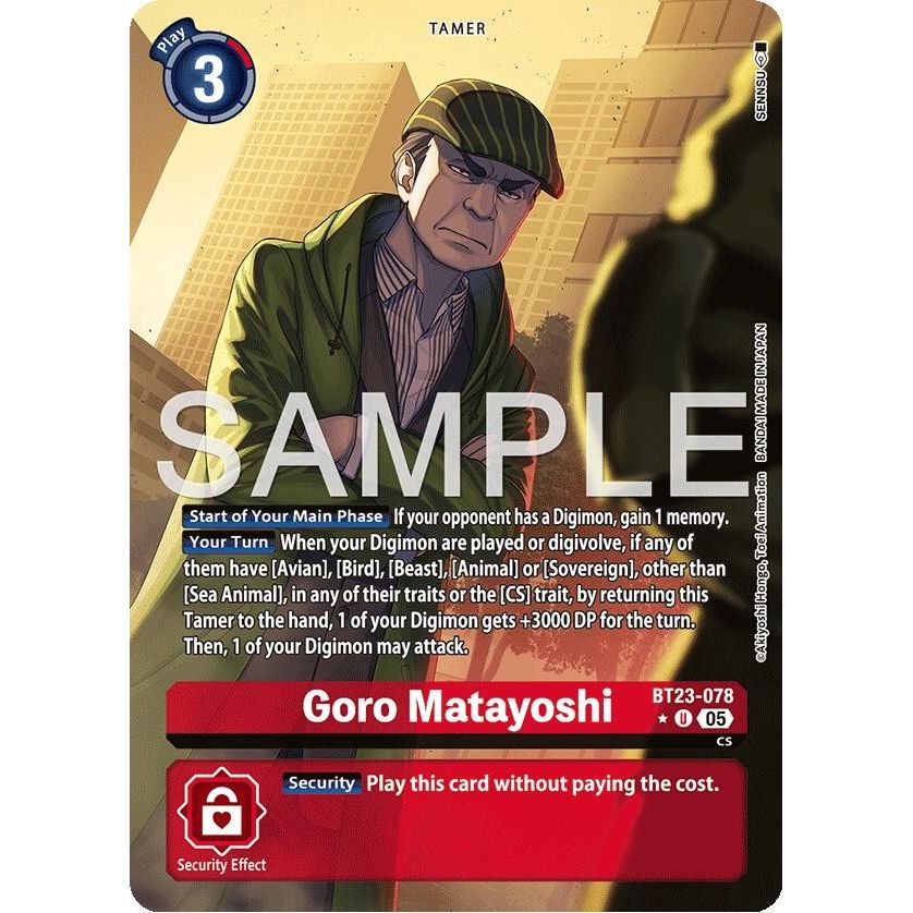 Image for Goro Matayoshi (Alternate Art) (BT23-078 U) (BT-23) - Digimon Card Game