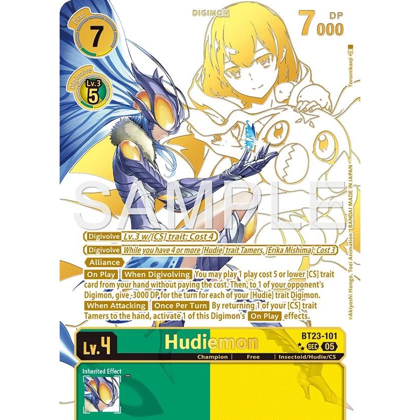 Image for Hudiemon (Rare Pull) (BT23-101 SEC) (BT-23) - Digimon Card Game