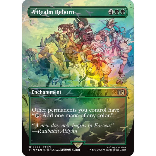 Image for A Realm Reborn (Borderless) (Chocobo Track Foil) (566) (FIN) - Magic: The Gathering