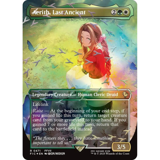 Image for Aerith, Last Ancient (Borderless) (Chocobo Track Foil) (471) (FIC) - Magic: The Gathering