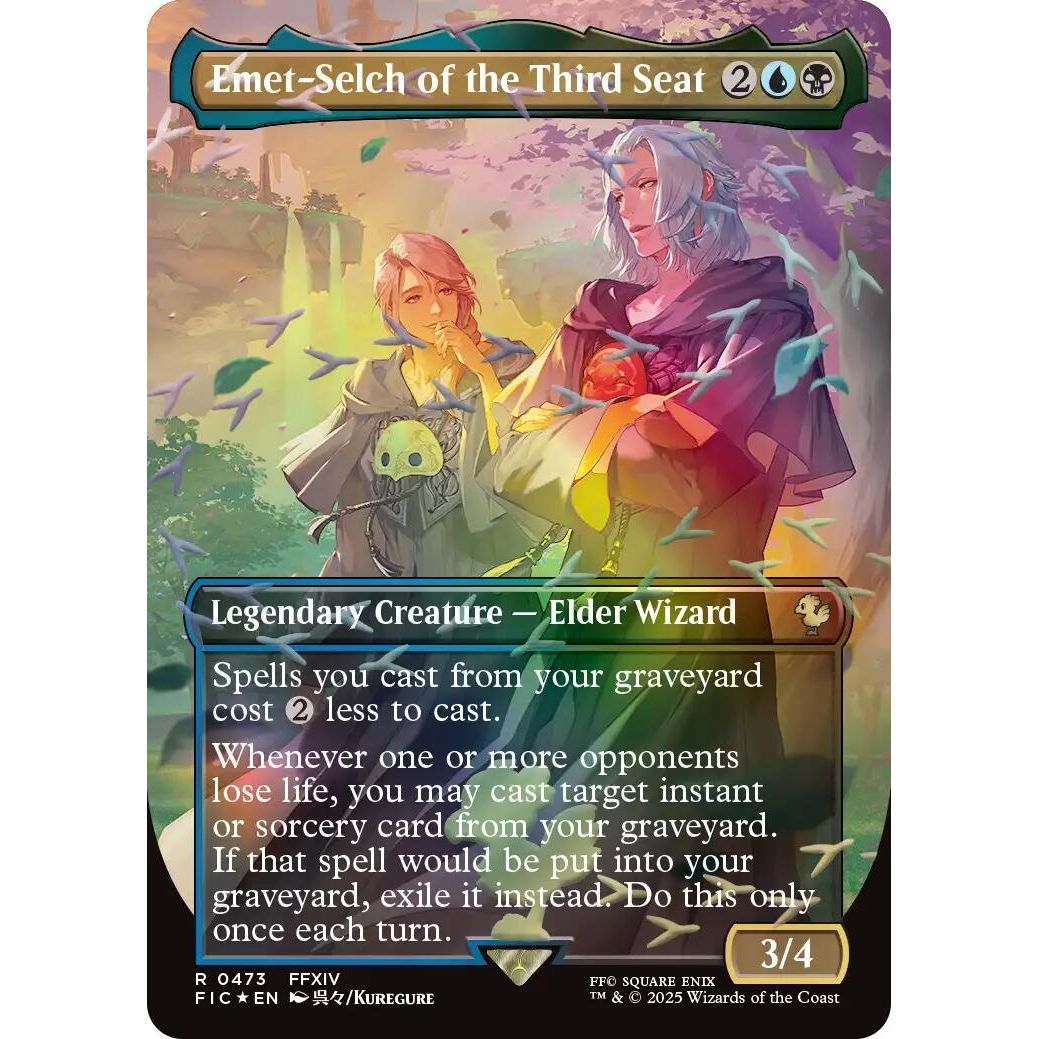 Image for Emet-Selch of the Third Seat (Borderless) (Chocobo Track Foil) (473) (FIC) - Magic: The Gathering