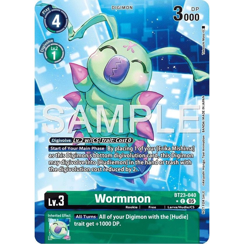 Image for Wormmon (Alternate Art) (BT23-040 C) (BT-23) - Digimon Card Game