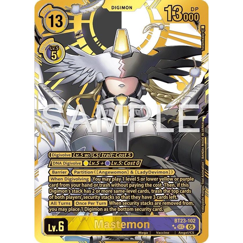 Image for Mastemon (Rare Pull) (BT23-102 SEC) (BT-23) - Digimon Card Game