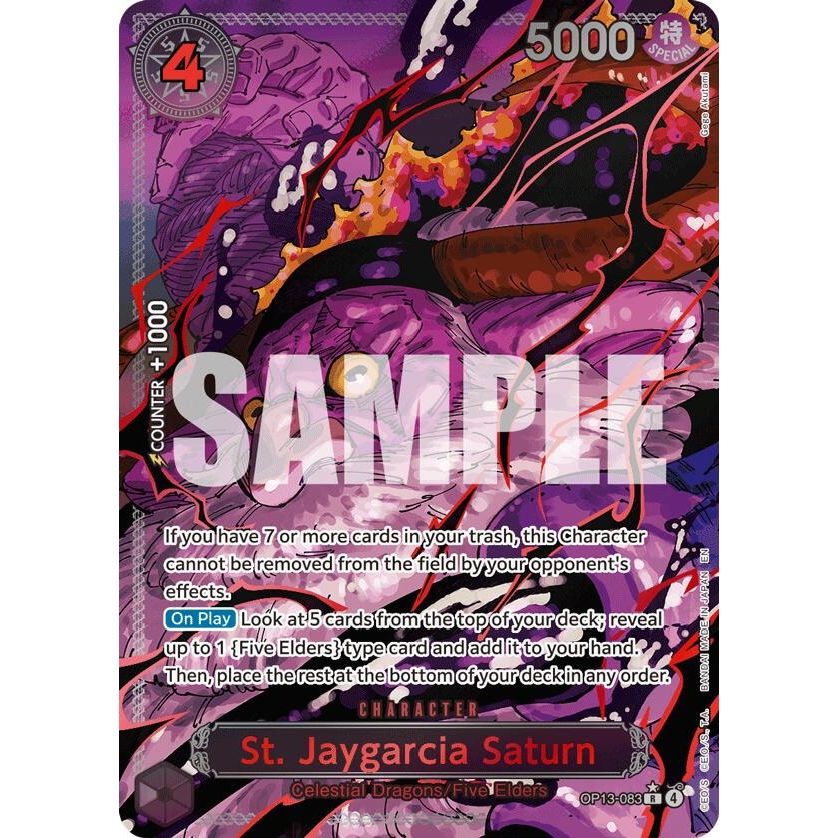 Image for St. Jaygarcia Saturn (Parallel) (OP13-083) (OP13) - One Piece Card Game
