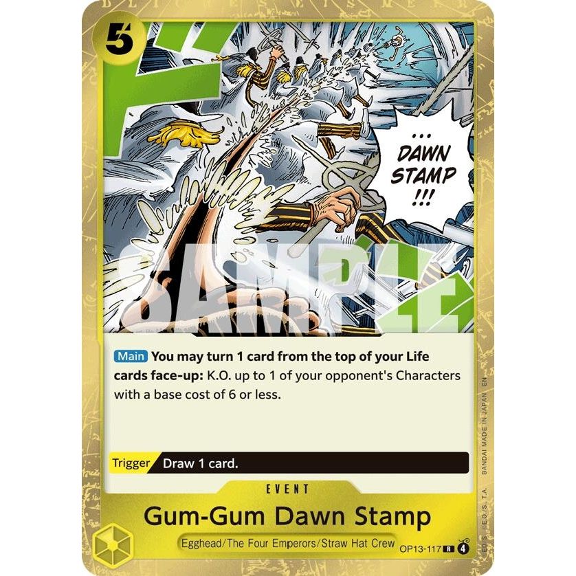 Image for Gum-Gum Dawn Stamp (OP13-117) (OP13) - One Piece Card Game