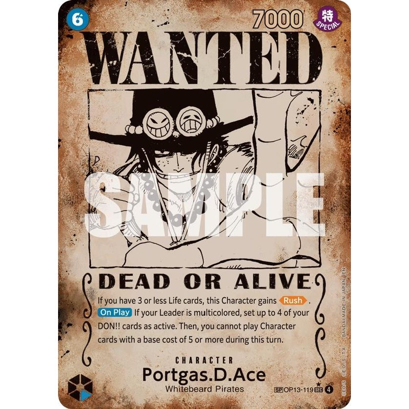 Image for Portgas.D.Ace (119) (Wanted Poster) (OP13-119) (OP13) - One Piece Card Game