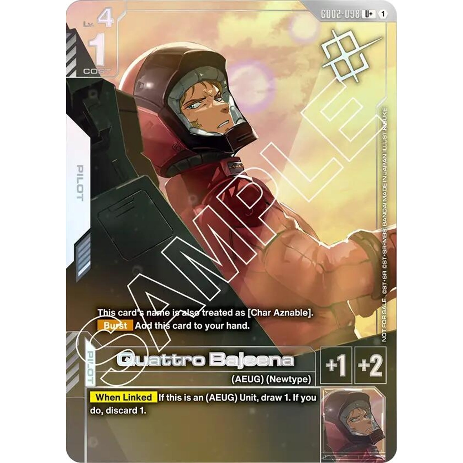 Image for Quattro Bajeena (Store Tournament Winner Pack 02) (GD02-098) (GCG-PR) - Gundam Card Game