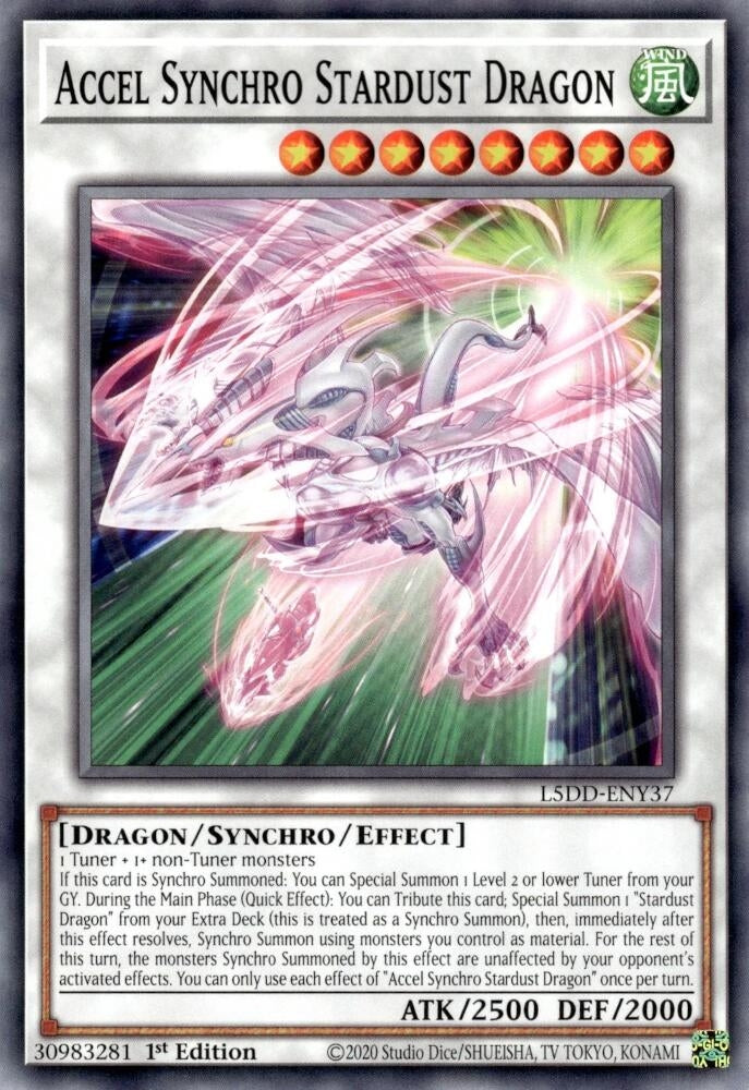 Image for Accel Synchro Stardust Dragon (L5DD-ENY37) (L5DD) - YuGiOh