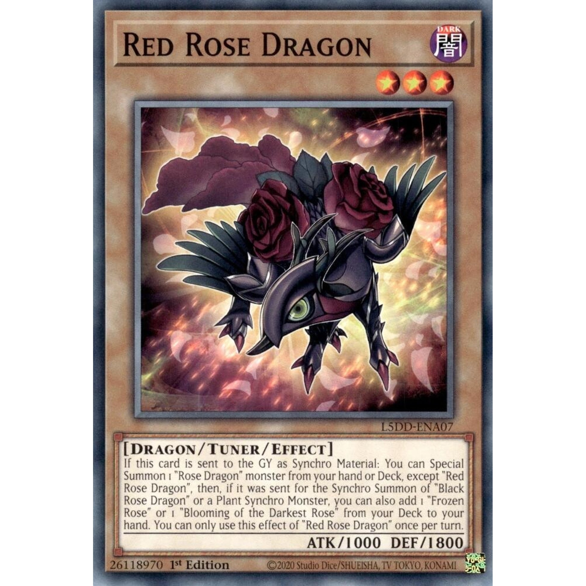 Image for Red Rose Dragon (L5DD-ENA07) (L5DD) - YuGiOh