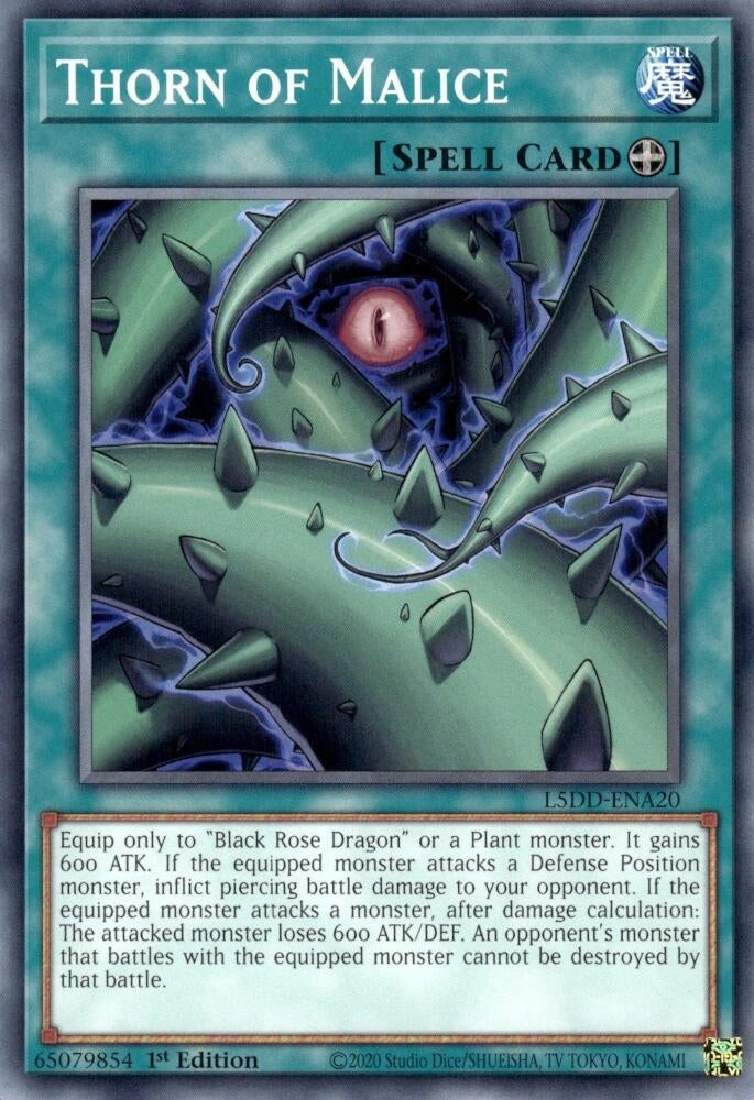 Image for Thorn of Malice (L5DD-ENA20) (L5DD) - YuGiOh