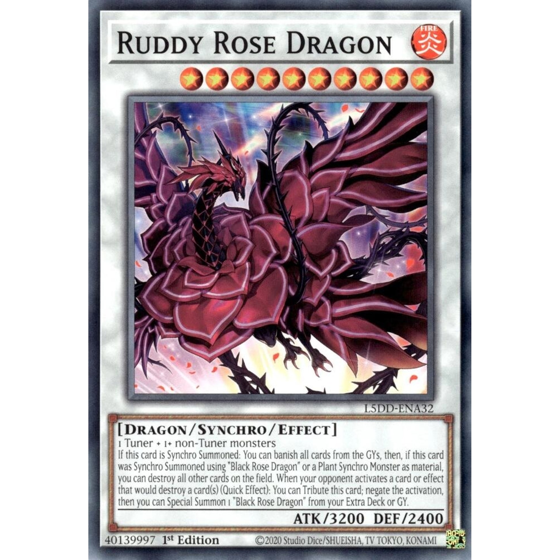 Image for Ruddy Rose Dragon (L5DD-ENA32) (L5DD) - YuGiOh