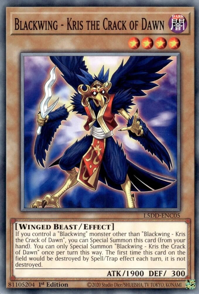 Image for Blackwing - Kris the Crack of Dawn (L5DD-ENC05) (L5DD) - YuGiOh