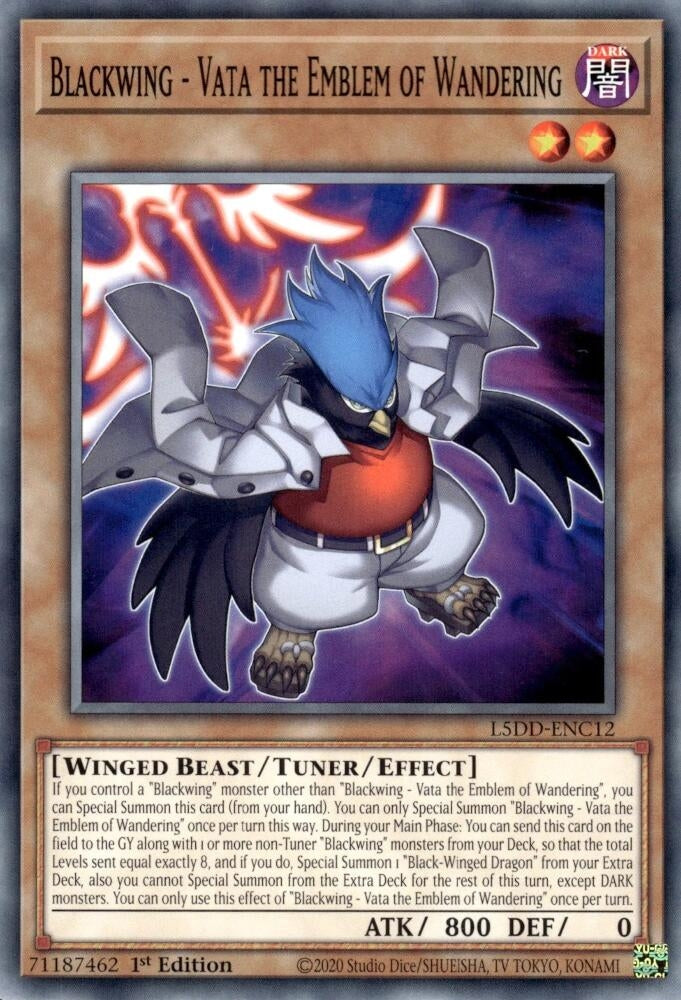 Image for Blackwing - Vata the Emblem of Wandering (L5DD-ENC12) (L5DD) - YuGiOh