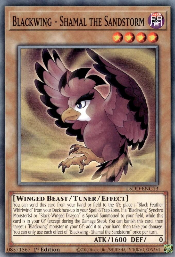 Image for Blackwing - Shamal the Sandstorm (L5DD-ENC13) (L5DD) - YuGiOh