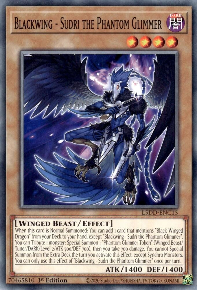 Image for Blackwing - Sudri the Phantom Glimmer (L5DD-ENC15) (L5DD) - YuGiOh