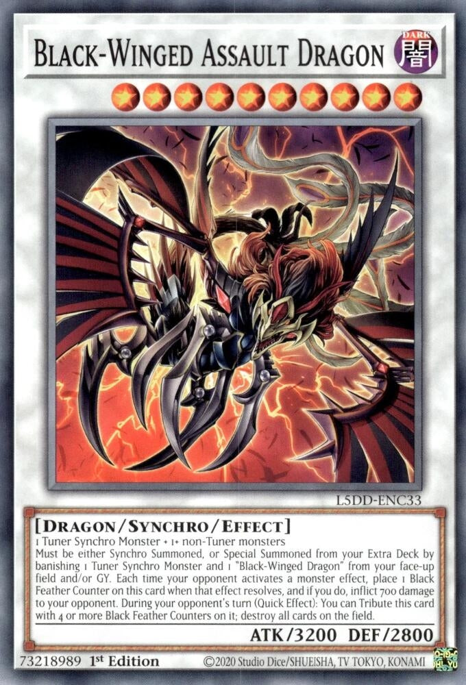Image for Black-Winged Assault Dragon (L5DD-ENC33) (L5DD) - YuGiOh