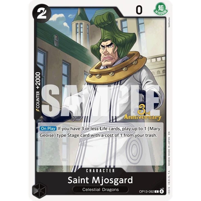 Image for Saint Mjosgard (OP13-092) (OP13 ANN) - One Piece Card Game