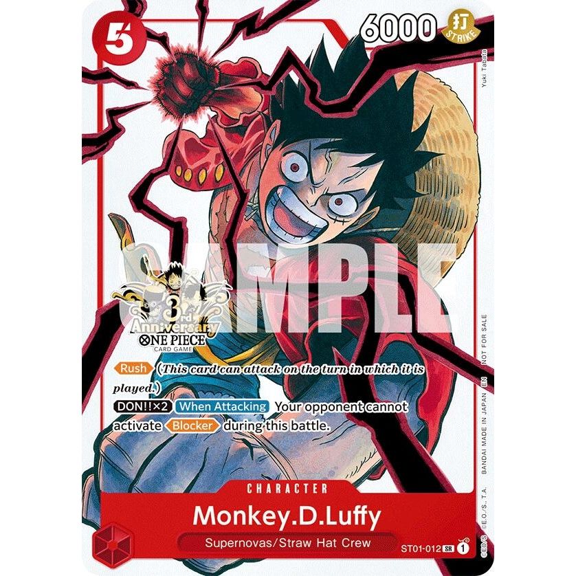Image for Monkey.D.Luffy - ST01-012 (3rd Anniversary Tournament 3 Brothers Pack) (ST01-012) (OP13 ANN) - One Piece Card Game