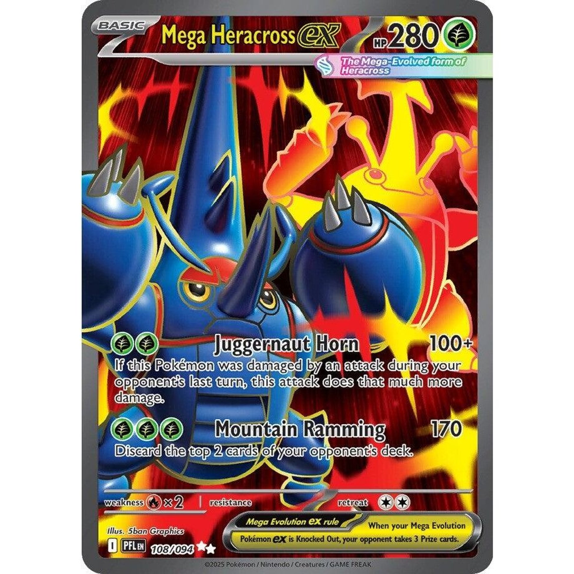 Image for Mega Heracross ex (108/094) (PFL) - Pokemon